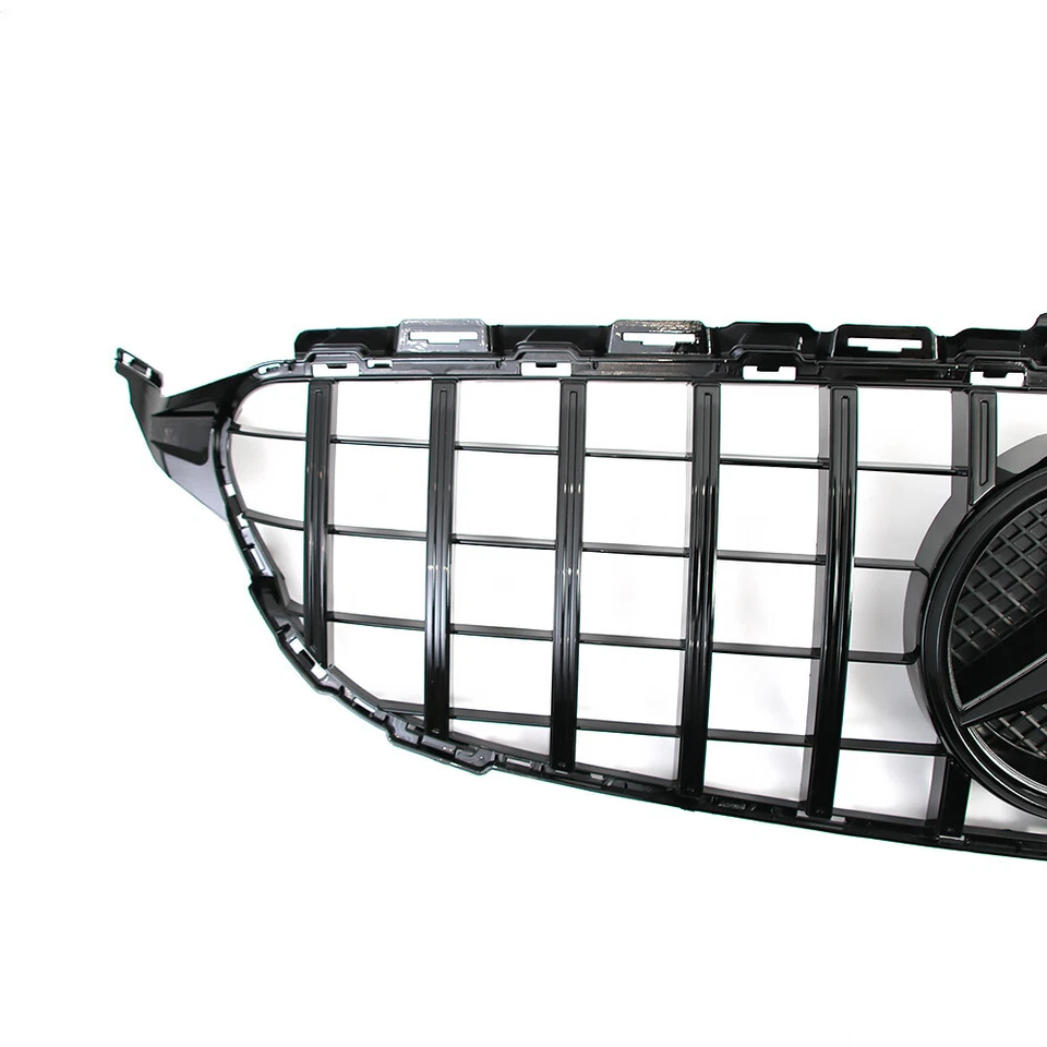 For Mercedes Benz W205 C300 C43 2015-2018 Front Grill Grille Black W/LED Emblem - Image 2 of 4