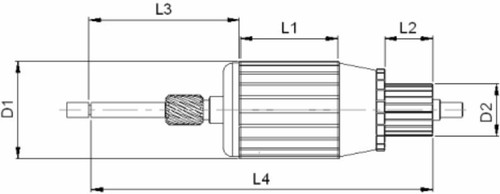 Rotore rapido 9 V Power Anker 9 Volt per avviamento Bosch - Foto 3 di 3
