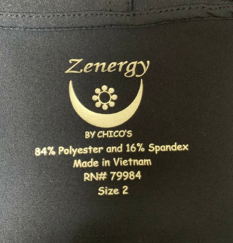 Zenergy by Chicos Blue Full Zip Hooded Jacket sz 2 M/L (10787) - Picture 4 of 4