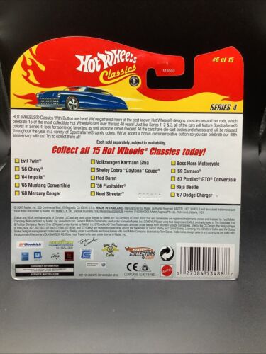 HOT WHEELS CLASSICS 40th ANNIVERSARY VOLKSWAGEN KARMANN GHIA W/ PIN MOMC - Picture 4 of 4