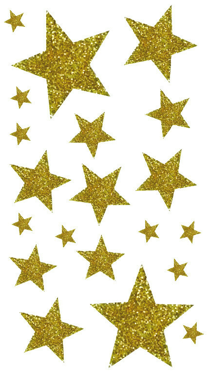 Pegatinas Estrella Dorada Brillante De 1 A 5 Cm 20 Piezas