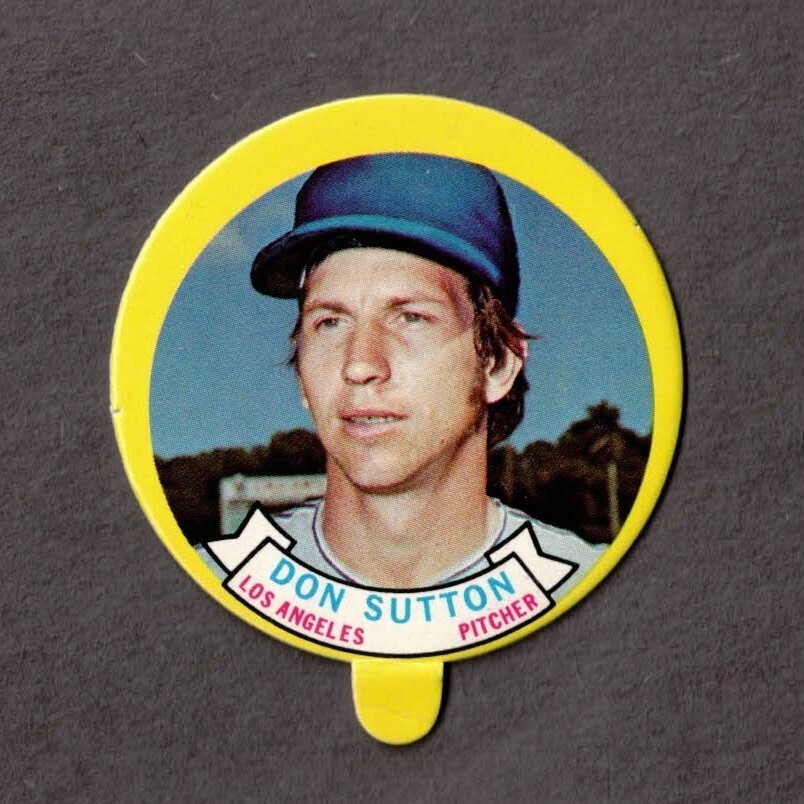 1973 Topps Candy Lids Don Sutton Los Angeles Dodgers