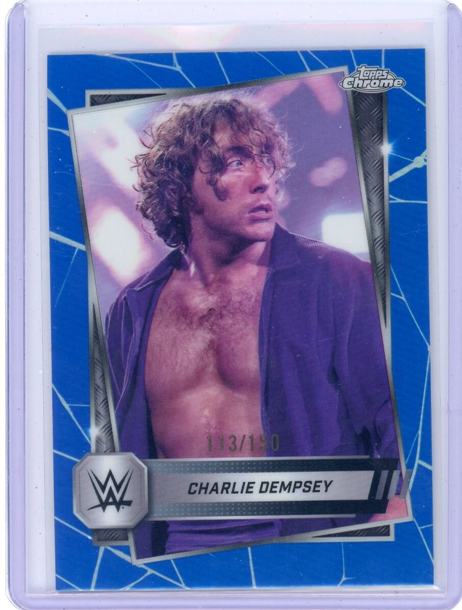 2025 Topps Chrome WWE Charlie Dempsey Blue Refractor 113/150