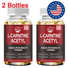 ACETYL L-CARNITINE 1500mg Nervous System Health Antioxidant 2 x 120PCS CAPSULES