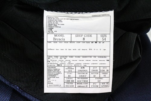 SUITSUPPLY Brescia Men Trousers UK44R Wool Flat-Front Blue Slim Bird's Eye Check - Picture 5 of 6