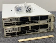 Lot of 2 Fortinet FortiGate 1240B Network Firewall Switches w/Dual PSUs & Cords