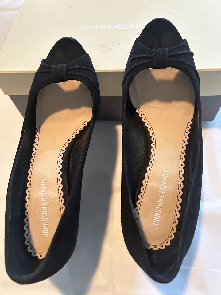 Женские туфли-лодочки Johnston & Murphy размер 8,5 M с открытым носком без каблуков - Изображение 2 из 4