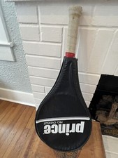 Vintange PRINCE "PRO" OVERSIZE ALUMINUM TENNIS RACQUET 4 5/8 LONG TERM STORAGE