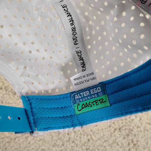 Alter Ego Mütze Kappe Druckknopflasche weiß blau Läufer Laufen Trucker Mesh Outdoor Herren - Bild 13 von 13