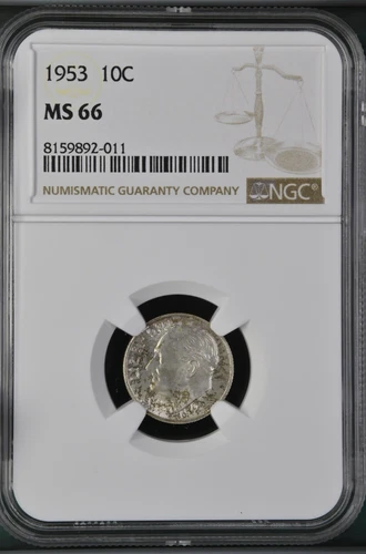 1953 10C  Roosevelt Dime NGC MS66   8159892-011