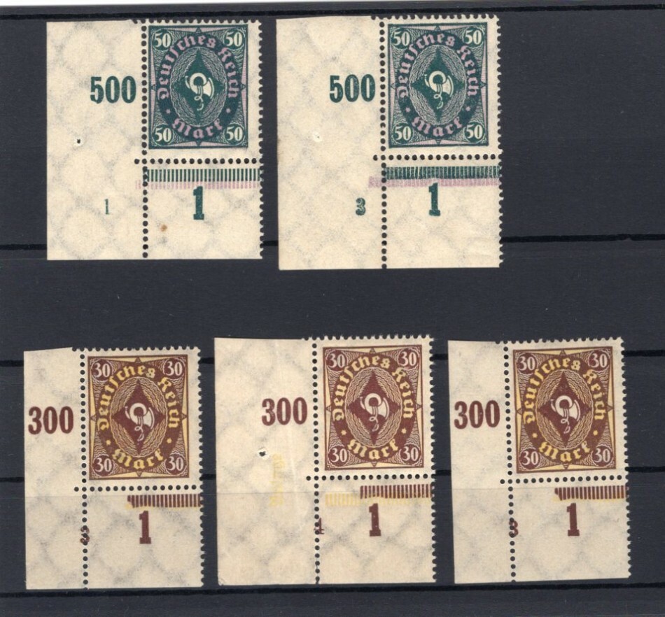 Dr-Infla 206/209 Plate Number MNH Mint Never Hinged (R2988)