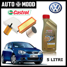 Kit tagliando olio CASTROL EDGE 5W30 5LT 4 FILTRI VW GOLF 5 V 2.0 TDI 140 CV
