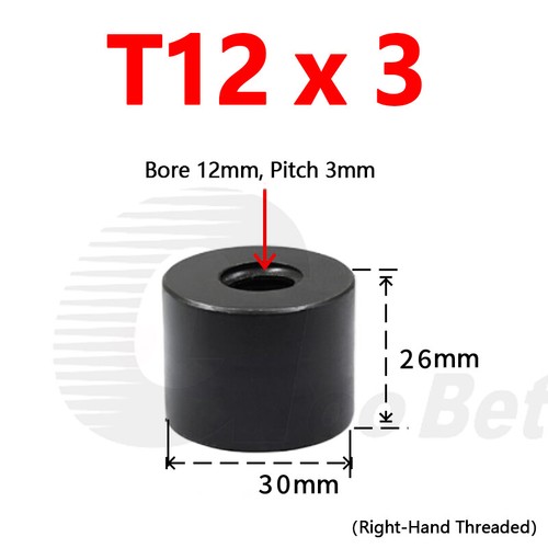 T10 - T50 Round Nut for Trapezoidal Right-Hand Threaded Rod Lead Screw Steel C45 - Picture 12 of 28