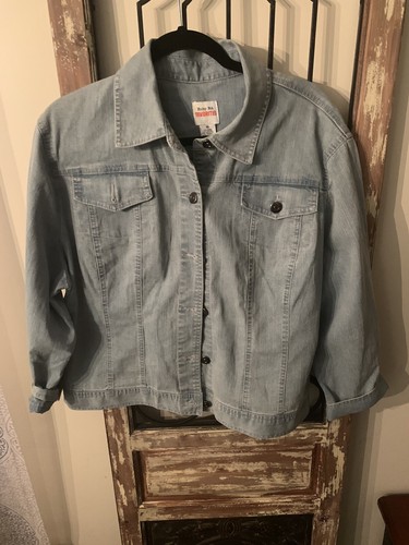 Ruby Rd Favorites Denim Jacket Size 18 