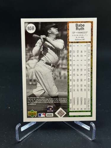 2007 Upper Deck Baseball Babe Ruth Card #89UD-BR - Picture 2 of 2
