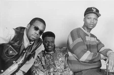 Michael "Biv" Bivins, Ricky Bell and Ronnie DeVoe of the R&B trio - Old Photo