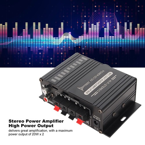 AK-160BT 5.0 Power Amplifier 12V 20Hz To 20KHz 2 Channel Stereo