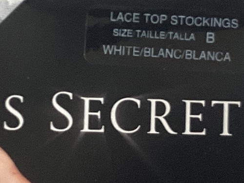Medias transparentes Victoria’s Secret de encaje blancas talla B nuevas en paquete - Imagen 3 de 5