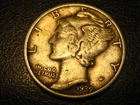 Photo of a 1939-P Mercury Dime from an eBay sale