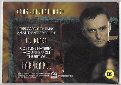 Farscape Season 4 (Four) - C19 Lt. Braca - David Franklin Costume Card - Picture 3 of 3
