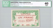 Franz&ouml;sische Einrichtung Der Ozeanien - Kassenscheine - 1 FRANZ - 1943 - PICK11c