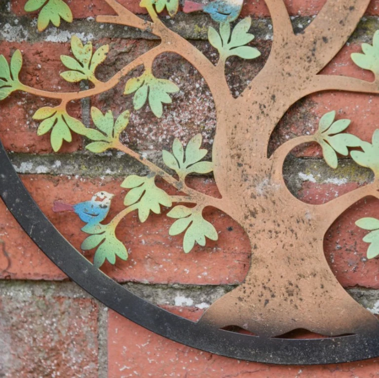 Multi-Coloured Circular "Tree of Life" Garden Wall Art - 40cm - Image 4 of 4