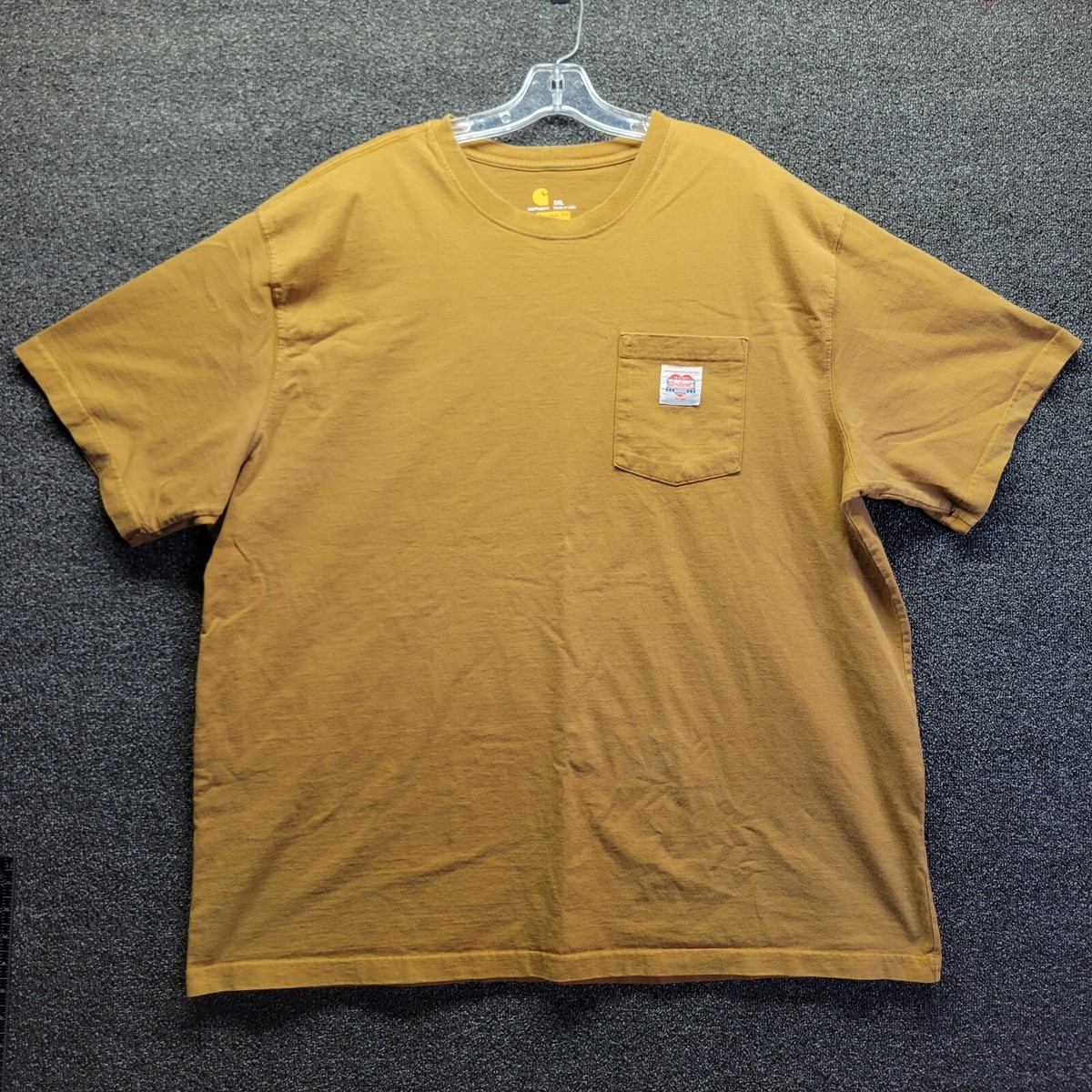 ★ドイツ発*carhartt WIP*新作*Pocket Heart Tシャツ/H-BROWN★ Rare Carhartt Heritage Heart Logo Pocket T-Shirt Size 3XL