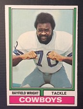 1974 Topps #54 RAYFIELD WRIGHT Dallas Cowboys Hall Of Fame 2006 - 11