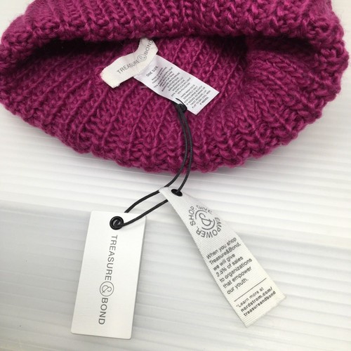 ¡Nuevo con etiquetas gorro Pom de piel sintética gruesa tejido Treasure & Bond múltiples colores! $25 - Imagen 51 de 58
