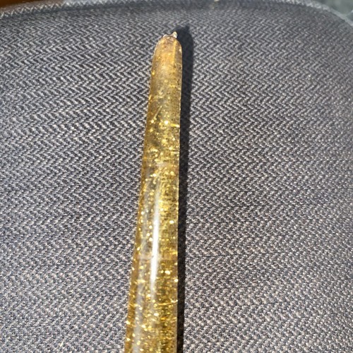 MCM  Lucite Acrylic Taper Candle w/ Gold Sparkle  Vintage - Single - Bild 3 von 5