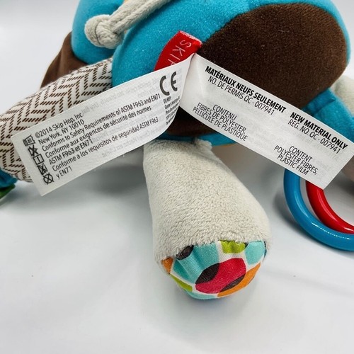 Skip Hop 8" Peluche Elefante Sonaglio Stropiccia Suono Dentether Giocattolo per Bambini Sensore Attività - Foto 13 di 14