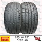 285 40 R 21 x2 Pirelli 109Y AO Part Worn Used Tyres 28540R21x2 53 75mm XL