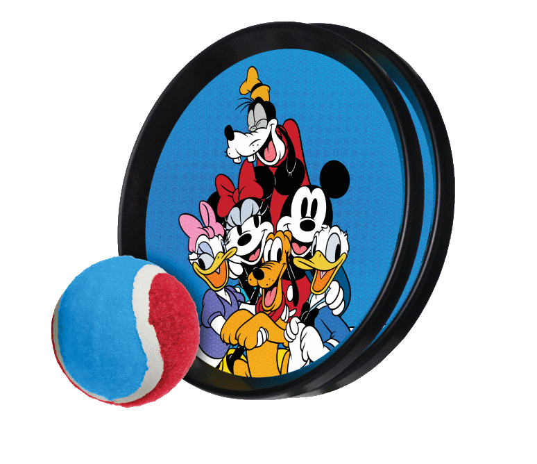 Disney Mickey And Friends Toss & Catch Game 3pc Set - 2 Paddles +
