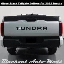Gloss Black Tailgate Letter Decals for 2022-2026 Toyota Tundra