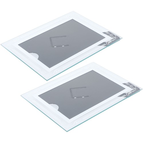 2 Pcs Bilderrahmen Aus Kristallglas Tischplatte Fotohalter Anzeigen Baby - Bild 8 von 12