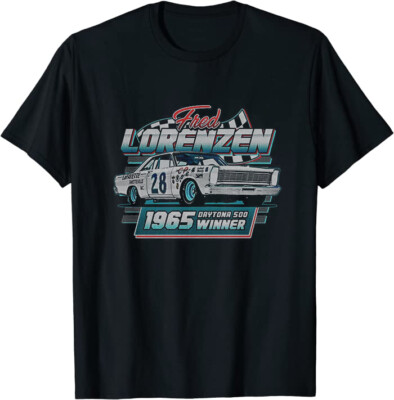 Fred Lorenzen Nascar 60s Retro style Classic Tee T-Shirt M-3XL Made US
