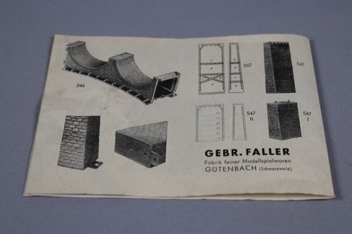 Y899 Faller B-545 B- 546 Notice de montage papier train maquette Ho - Picture 3 of 3