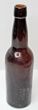 Vintage Antique  R & CO 24 Whiskey Beer Bottle Dark Amber Color  Bar Decor BL-13