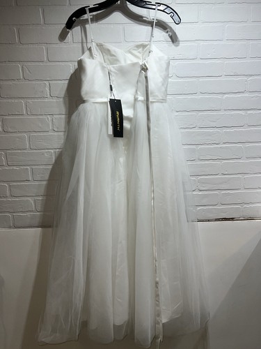 NWT! RYANTH White Classic Ribbon Bow Bridal Gown Formal Dress Size 4 WHITE - Picture 5 of 8