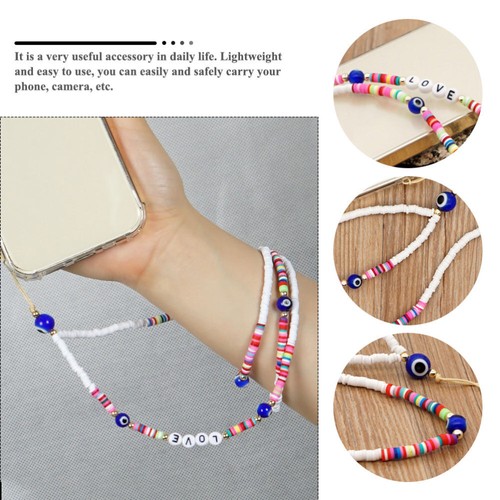 3 Pack Mobile Phone Chain Camera Hanging Lanyard Beaded Neck Strap - Zdjęcie 7 z 12