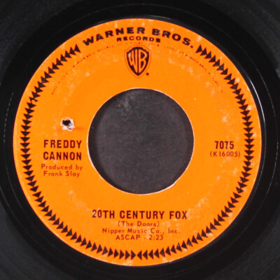 FREDDY CANNON: 20th century fox / cincinnati woman WB 7'' Single 45 RPM