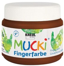 KREUL Fingerfarbe "MUCKI" braun 150ml Fingermalfarbe Bei 30&deg;C auswaschbar