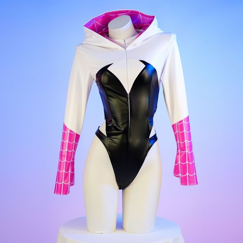 Cosplay Spiderman Gwen Jumpsuit Bikini Halloween Sexy Bunny Girl Suits Headband - Picture 2 of 12