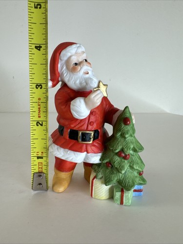 Vintage Porzellan Biskuit Weihnachtsmann Figur Taiwan fröhlich alt Weihnachtsmann handbemalt - Bild 9 von 11