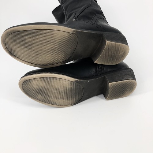 Sexy Botas de Montar Para Mujer Rampage Negras 7,5 Por Arriba Elegantes Espaldas Intrincadas - Imagen 10 de 12