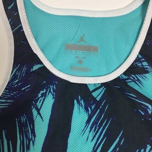 Air Jordan Jumpman Boys Tank Top Retro Blue Large or XL Palm Tree Graphic NEW - Picture 2 of 9