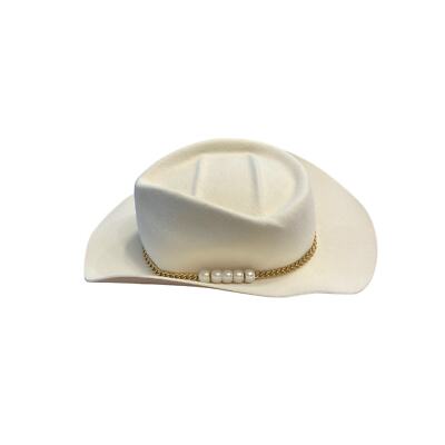 Gladys Tamez Camille Western Hat Felt Velour Gold Chain  display picture 1
