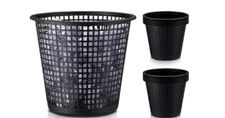 10 Pack Plastic Trash Cans 1.5 Gallon 9 inch Diameter x 7 inch Height