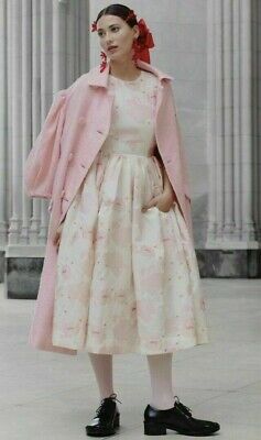 Simone Rocha X H&M HM Cloque Dress Silk-Blend Cream Floral Simone Rocha X H&M HM Cloque Dress Silk-Blend Cream Floral