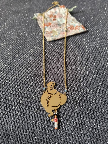Les Nereides 18CT Gold Plated Aladdin & Genie Pendant Necklace RRP £125